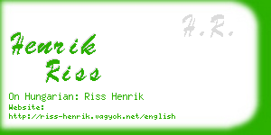 henrik riss business card